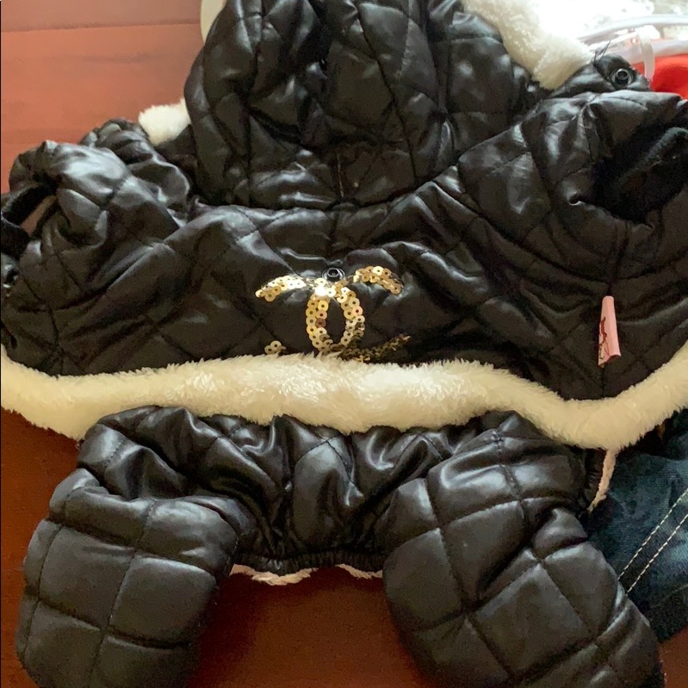 Dog coat for sale (Chanel logo )
